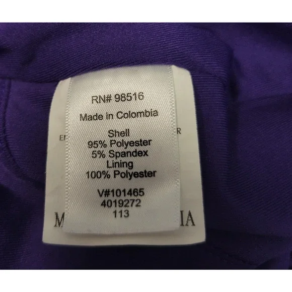 Coldwater Creek Dress Womens 6 Blue Purple Floral Sleeveless V Neck Ruched Wrap - Picture 11 of 16